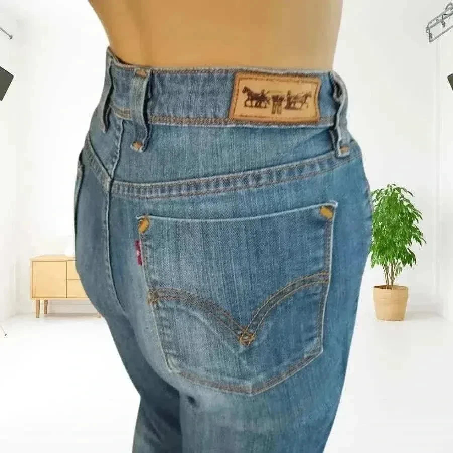 Levi's vintage y2k 627 straight fit - high waist - stretchy - vintage blue – photo 9